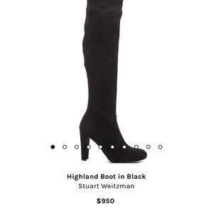 Stuart Weitzman Highland OTK Boots Black Size 9
